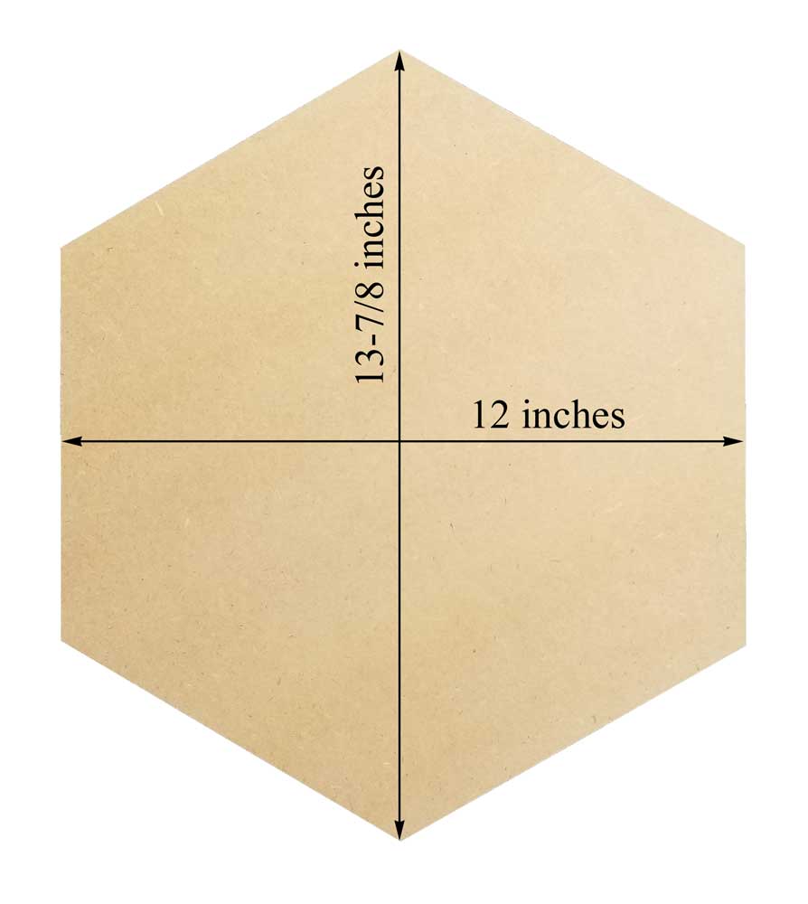 Unfinished Wood Shapes, MDF: Hexagon, Octagon, Oval, Square, Triangle