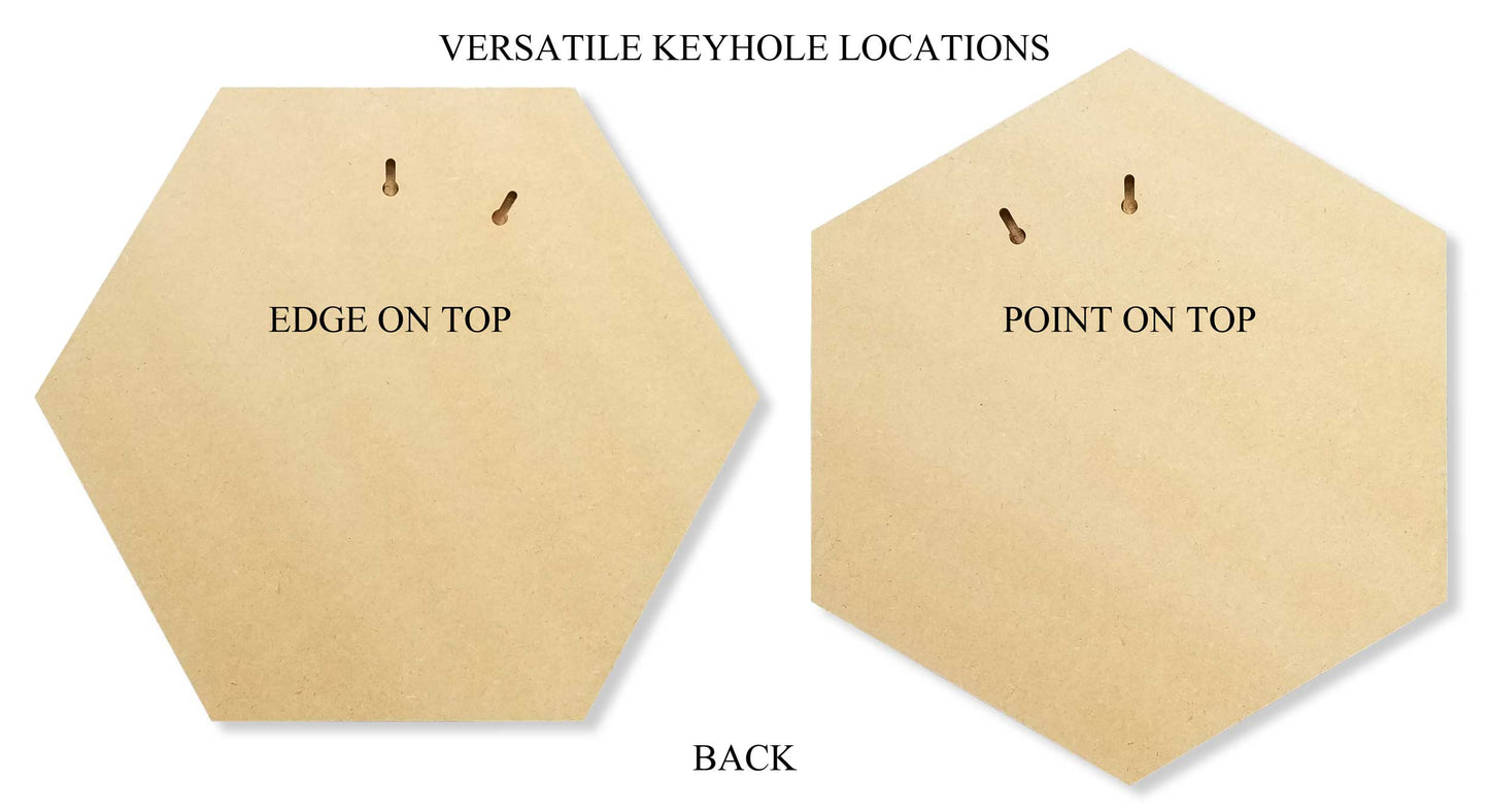 Unfinished Wood Shapes, MDF: Hexagon, Octagon, Oval, Square, Triangle