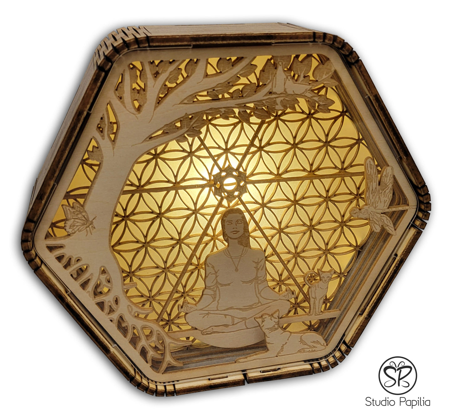 Flower of Life Sacred Geometry Lamp, LED