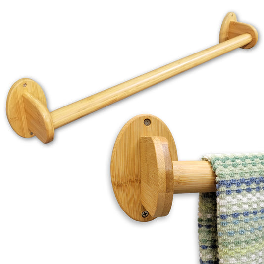 Bamboo Towel Bar/ Wall Yoga Mat Holder