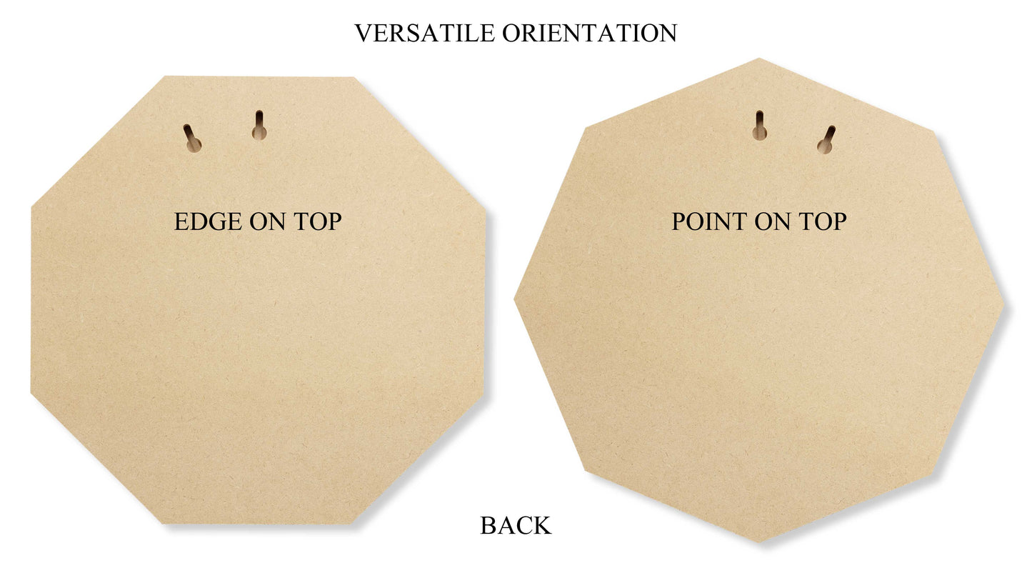 Unfinished Wood Shapes, MDF: Hexagon, Octagon, Oval, Square, Triangle